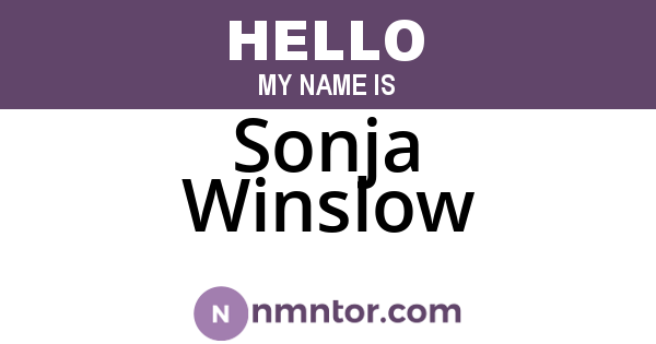 Sonja Winslow