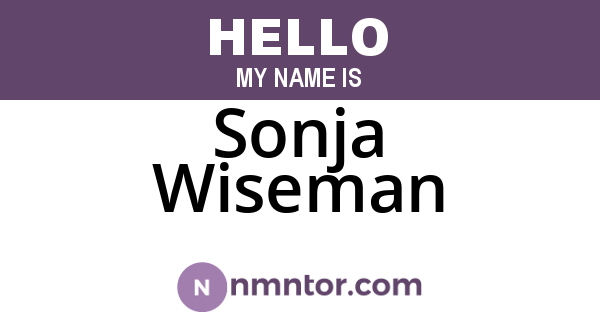 Sonja Wiseman