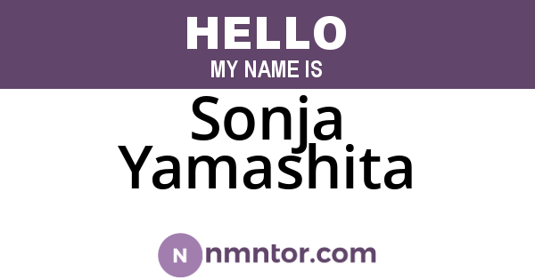 Sonja Yamashita