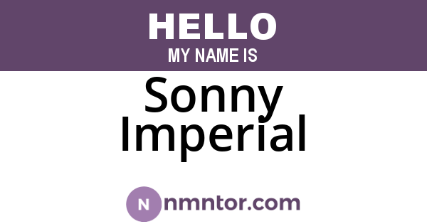 Sonny Imperial