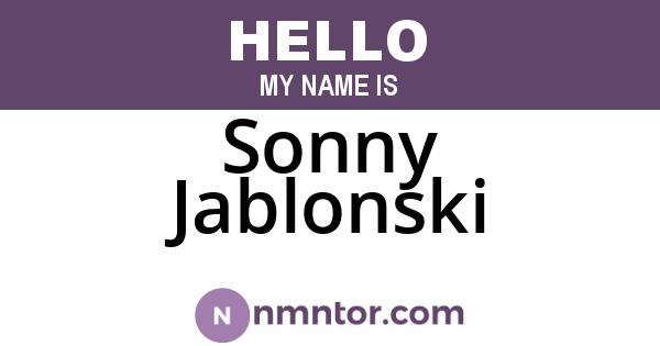 Sonny Jablonski