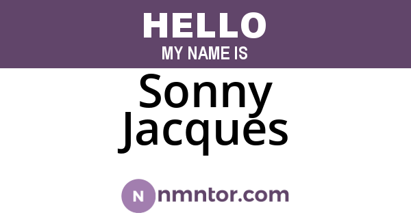 Sonny Jacques
