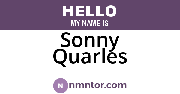 Sonny Quarles
