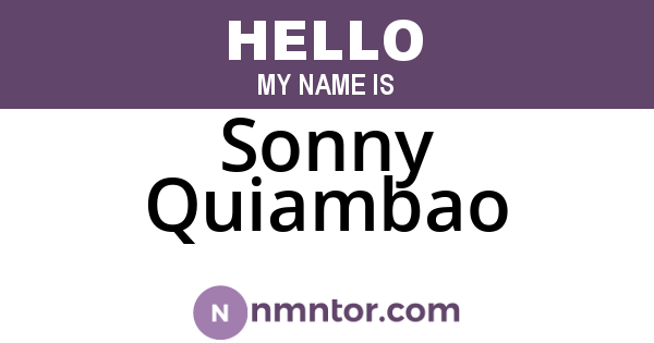 Sonny Quiambao