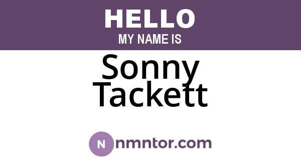 Sonny Tackett