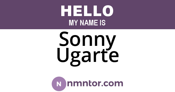 Sonny Ugarte