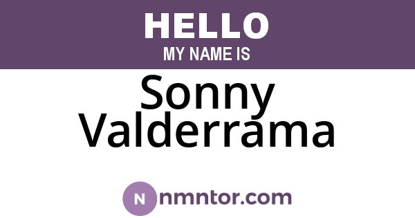 Sonny Valderrama