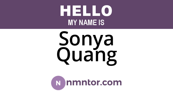 Sonya Quang