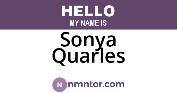 Sonya Quarles