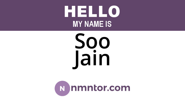 Soo Jain