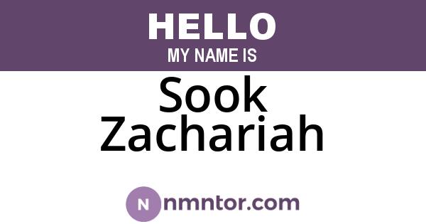 Sook Zachariah