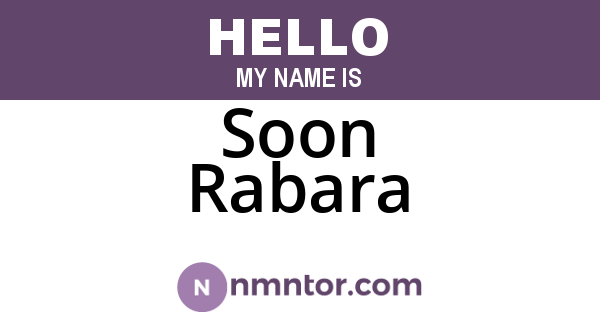 Soon Rabara