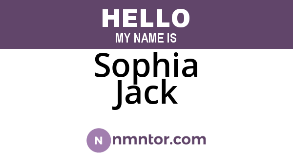 Sophia Jack