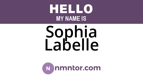 Sophia Labelle