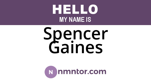 Spencer Gaines