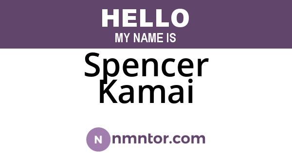 Spencer Kamai