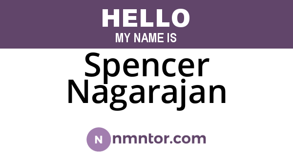 Spencer Nagarajan