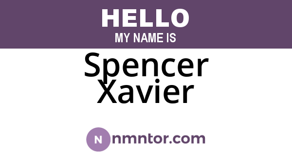 Spencer Xavier