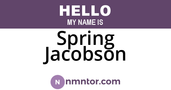 Spring Jacobson