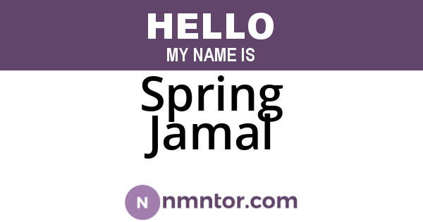 Spring Jamal