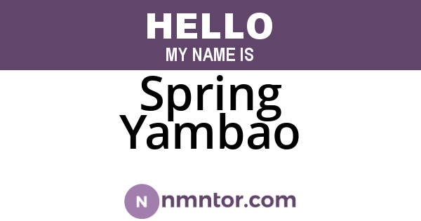 Spring Yambao