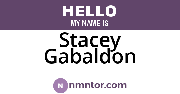 Stacey Gabaldon