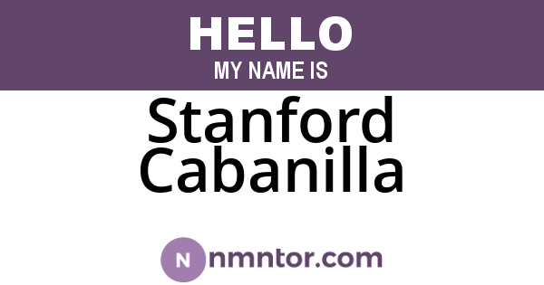 Stanford Cabanilla