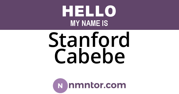 Stanford Cabebe
