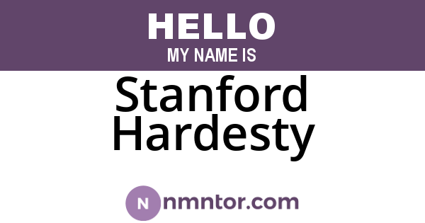 Stanford Hardesty