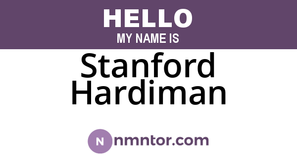 Stanford Hardiman