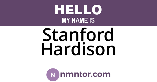 Stanford Hardison