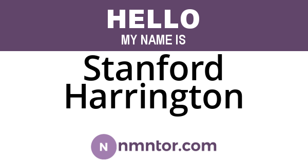 Stanford Harrington