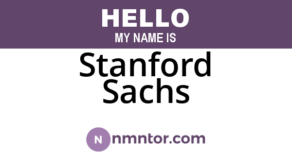 Stanford Sachs