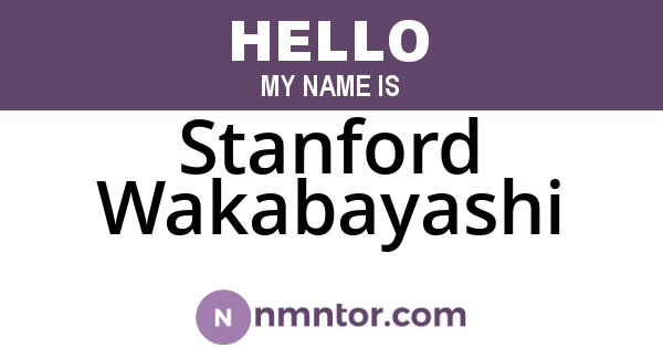 Stanford Wakabayashi