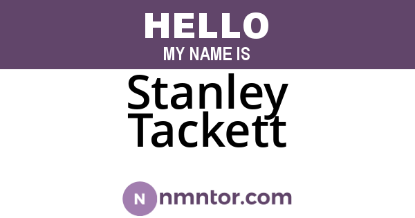 Stanley Tackett