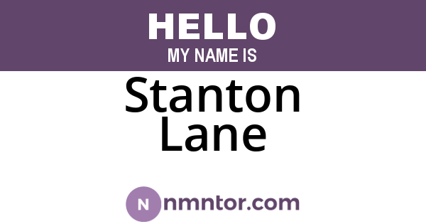 Stanton Lane