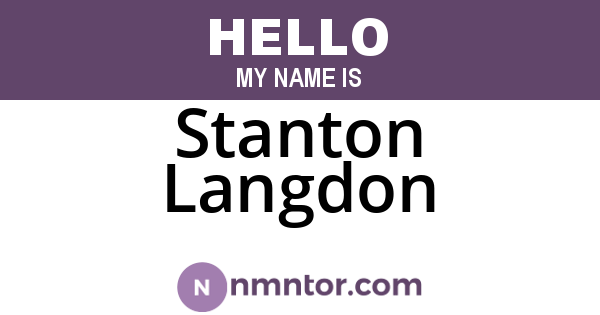 Stanton Langdon