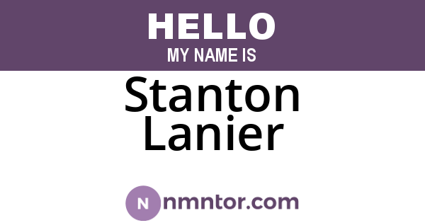 Stanton Lanier