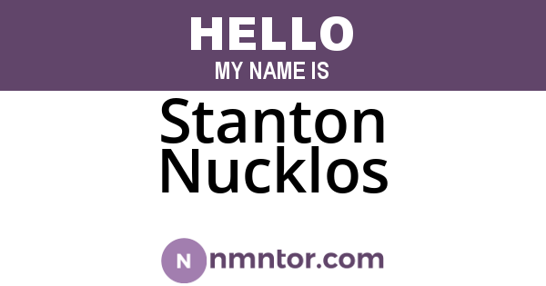 Stanton Nucklos