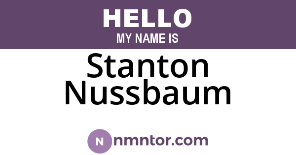 Stanton Nussbaum