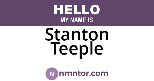 Stanton Teeple