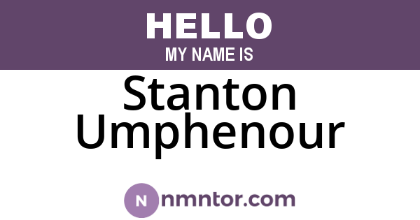 Stanton Umphenour