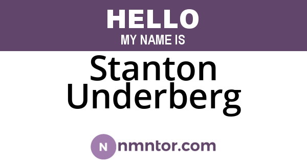 Stanton Underberg