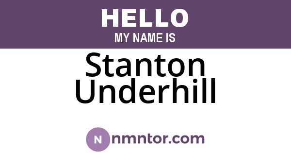 Stanton Underhill