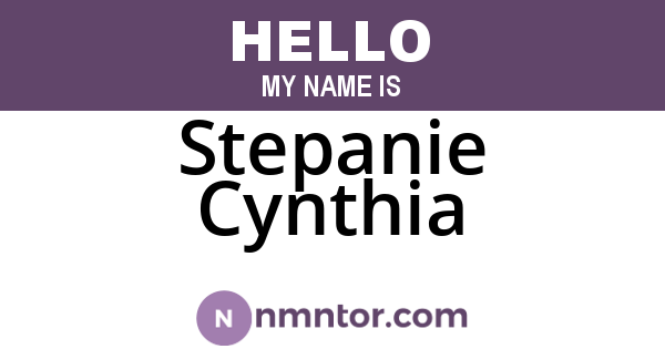 Stepanie Cynthia