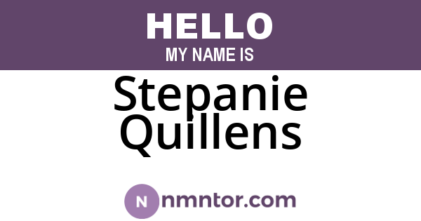Stepanie Quillens