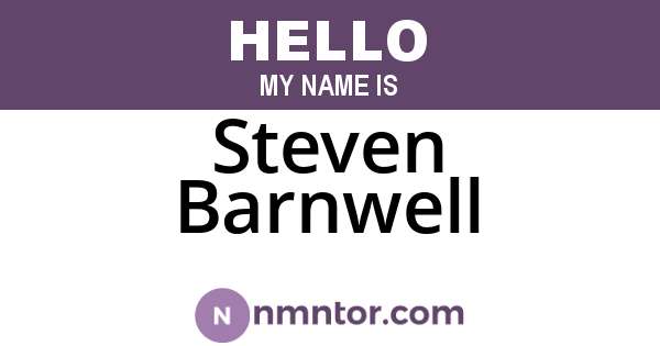 Steven Barnwell