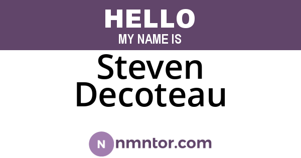 Steven Decoteau