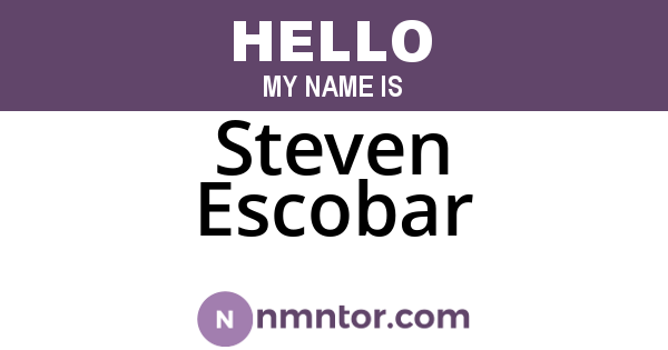 Steven Escobar