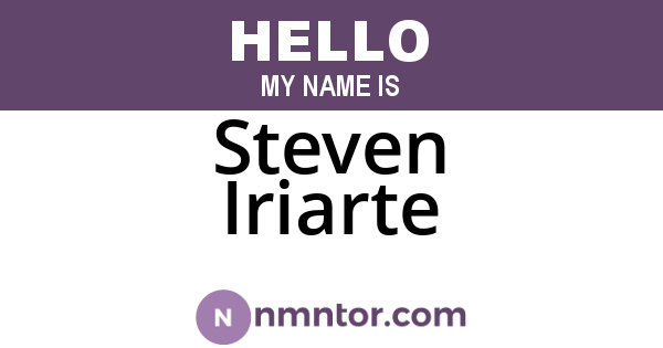 Steven Iriarte